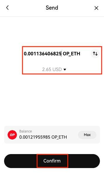 Bước 4: Nhập số token bạn muốn chuyển và chọn “Confirm”.