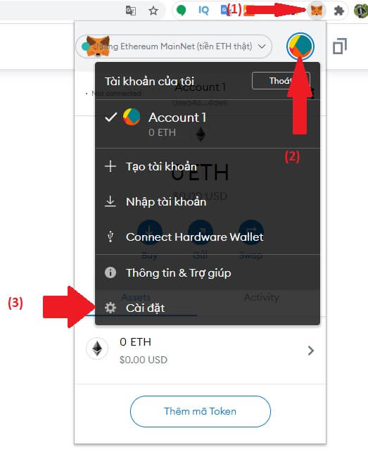 Cài Đặt Ví Metamask trên Trình Duyệt