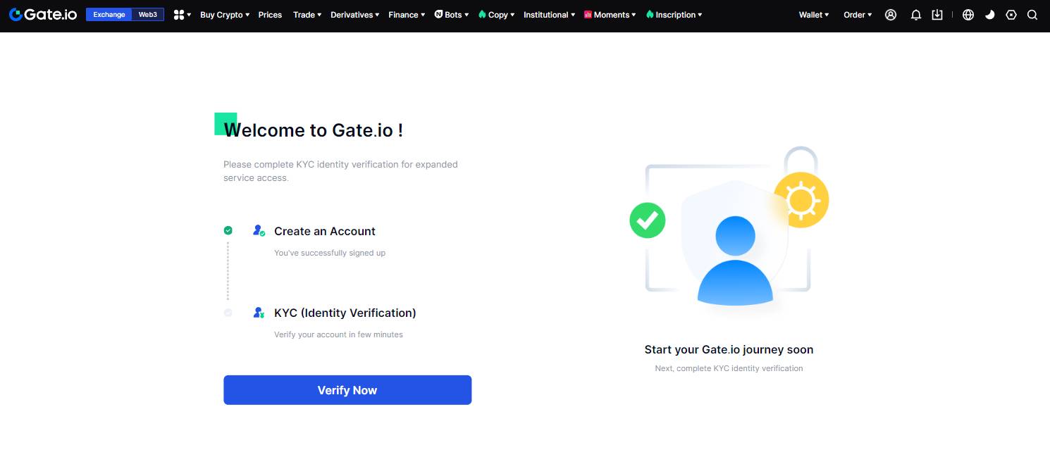 Hướng dẫn tạo tài khoản trên sàn Gate.io