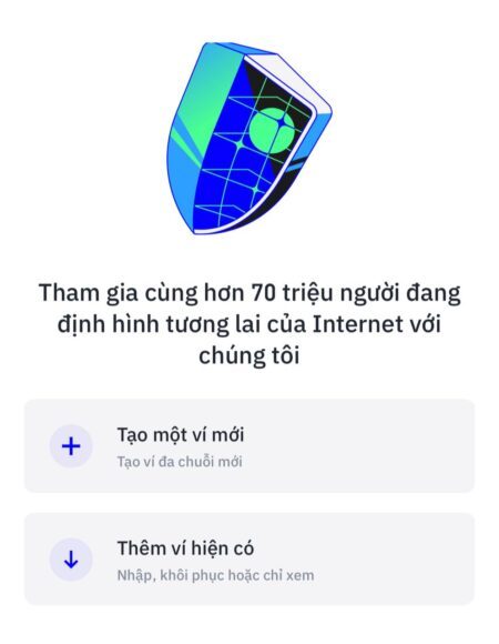 Tải và tạo ví trên điện thoại