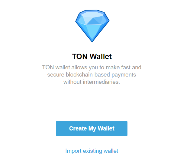 Bước 1: Truy cập TON Wallet trên thanh công cụ extension và nhấp "Create My Wallet".