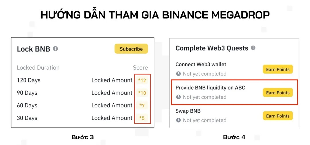 Hướng dẫn tham gia Binance Megadrop